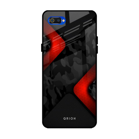Modern Camo Abstract Realme C2 Glass Back Cover Online