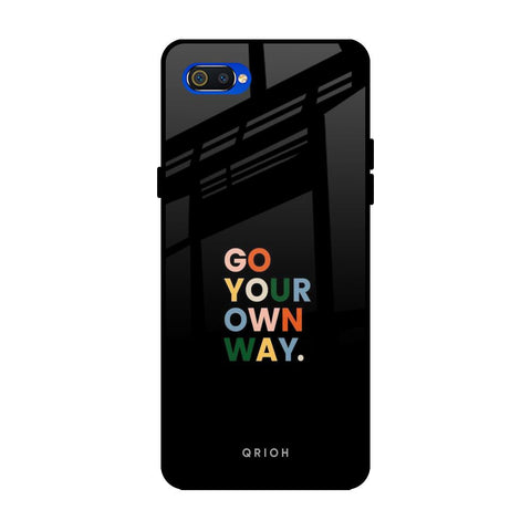 Go Your Own Way Realme C2 Glass Back Cover Online