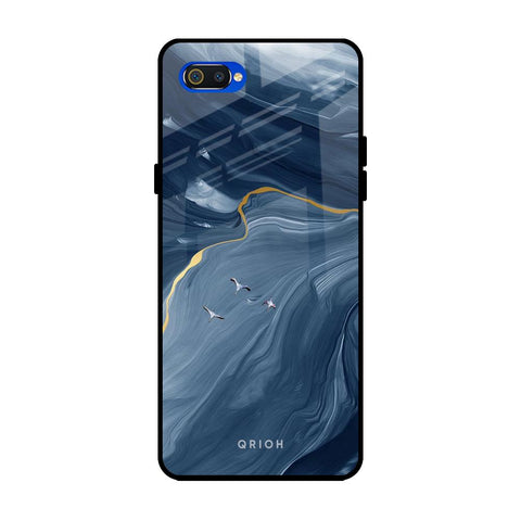 Deep Ocean Marble Realme C2 Glass Back Cover Online