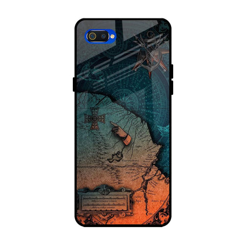 Geographical Map Realme C2 Glass Back Cover Online