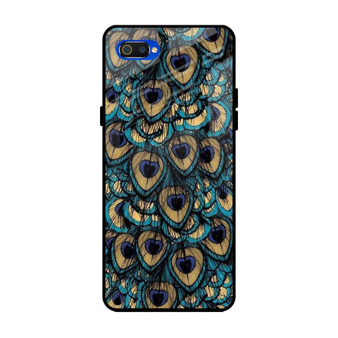 Peacock Feathers Realme C2 Glass Cases & Covers Online