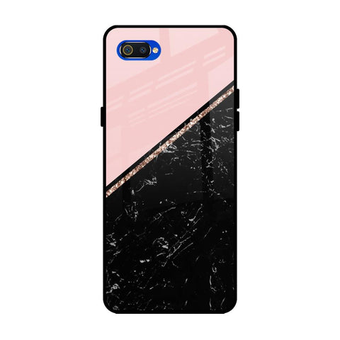 Marble Texture Pink Realme C2 Glass Cases & Covers Online