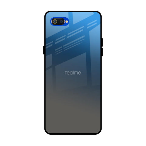 Blue Grey Ombre Realme C2 Glass Back Cover Online