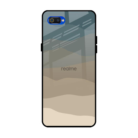 Abstract Mountain Pattern Realme C2 Glass Back Cover Online