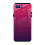 Wavy Pink Pattern Realme C2 Glass Back Cover Online