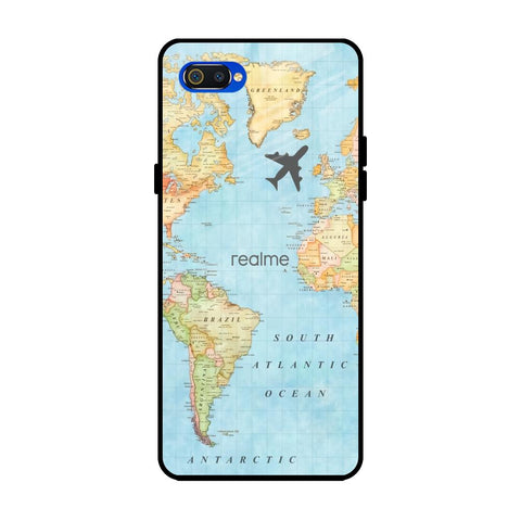Fly Around The World Realme C2 Glass Back Cover Online
