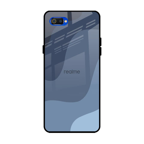 Navy Blue Ombre Realme C2 Glass Back Cover Online