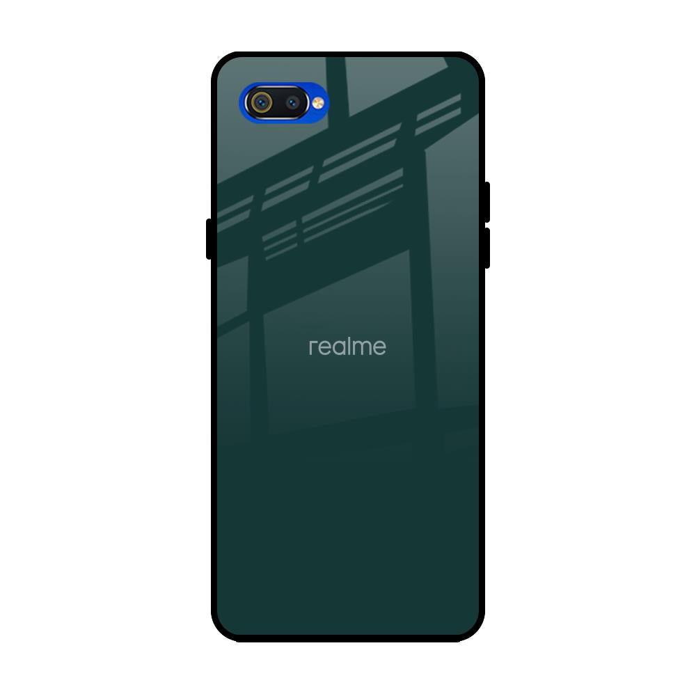 Olive Realme C2 Glass Back Cover Online