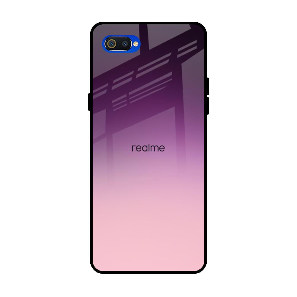 Purple Gradient Realme C2 Glass Back Cover Online