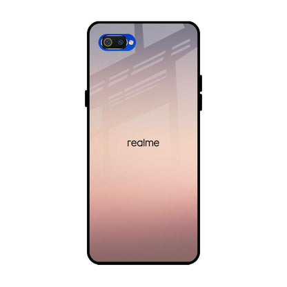Golden Mauve Realme C2 Glass Back Cover Online