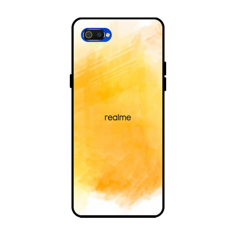 Rustic Orange Realme C2 Glass Back Cover Online