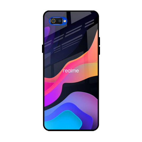 Colorful Fluid Realme C2 Glass Back Cover Online