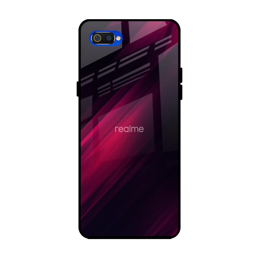 Razor Black Realme C2 Glass Back Cover Online