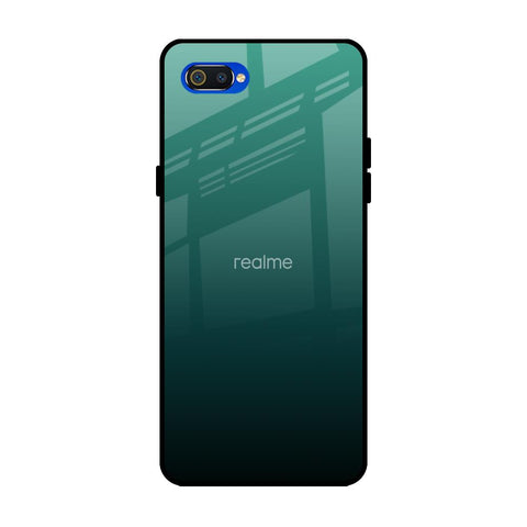 Palm Green Realme C2 Glass Back Cover Online