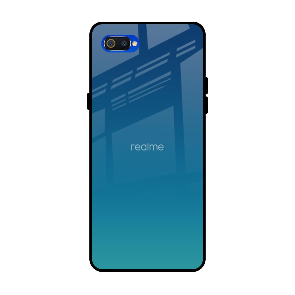 Celestial Blue Realme C2 Glass Back Cover Online