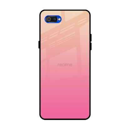 Pastel Pink Gradient Realme C2 Glass Back Cover Online