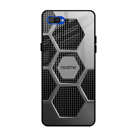 Hexagon Style Realme C2 Glass Back Cover Online