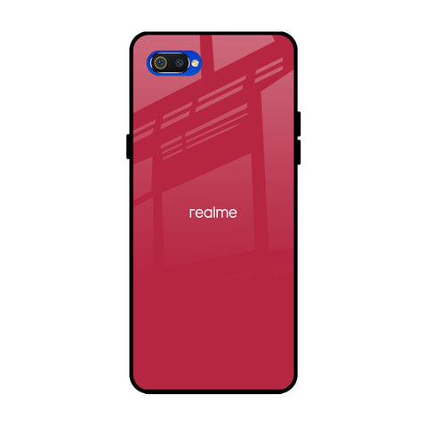 Solo Maroon Realme C2 Glass Back Cover Online