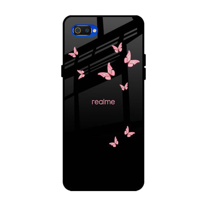 Fly Butterfly Realme C2 Glass Back Cover Online