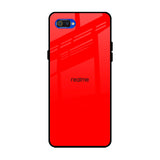 Blood Red Realme C2 Glass Back Cover Online