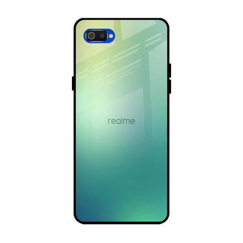 Dusty Green Realme C2 Glass Back Cover Online