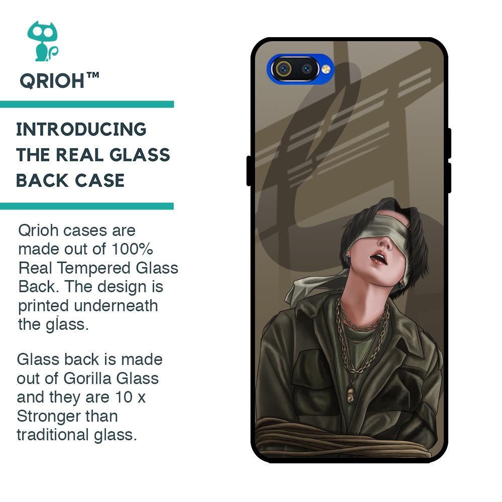 Blind Fold Glass Case for Realme C2