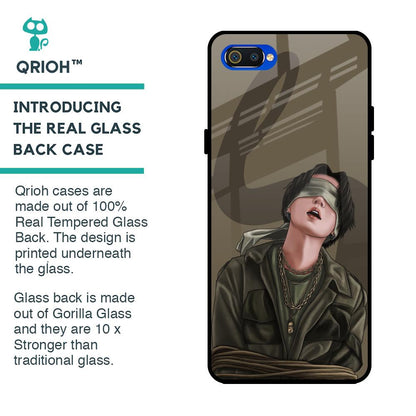 Blind Fold Glass Case for Realme C2