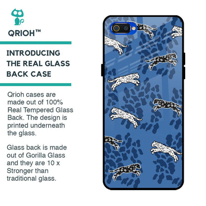 Blue Cheetah Glass Case for Realme C2