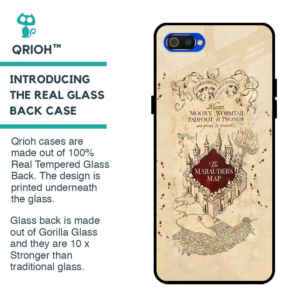 Magical Map Glass Case for Realme C2