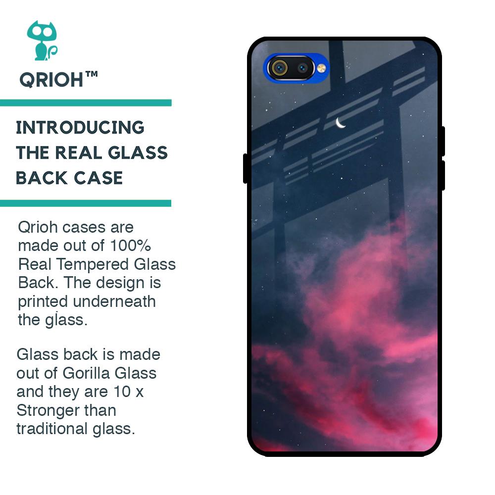 Moon Night Glass Case For Realme C2