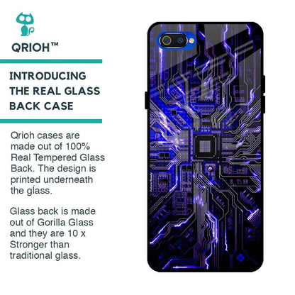 Techno Color Pattern Glass Case For Realme C2