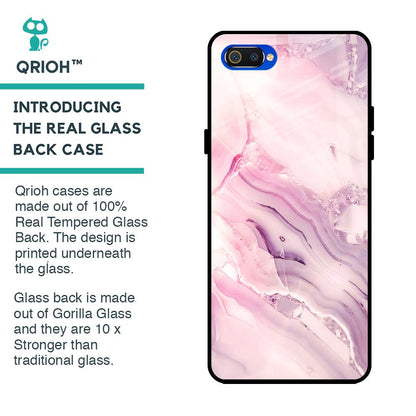 Diamond Pink Gradient Glass Case For Realme C2