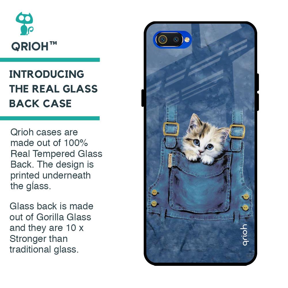 Kitty In Pocket Glass Case For Realme C2