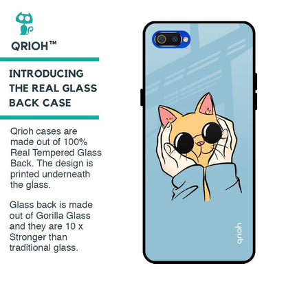 Adorable Cute Kitty Glass Case For Realme C2