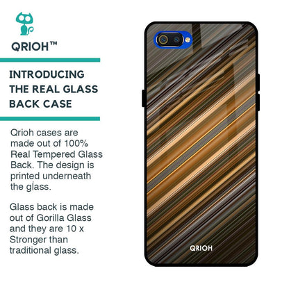 Diagonal Slash Pattern Glass Case for Realme C2