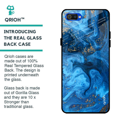 Gold Sprinkle Glass case for Realme C2