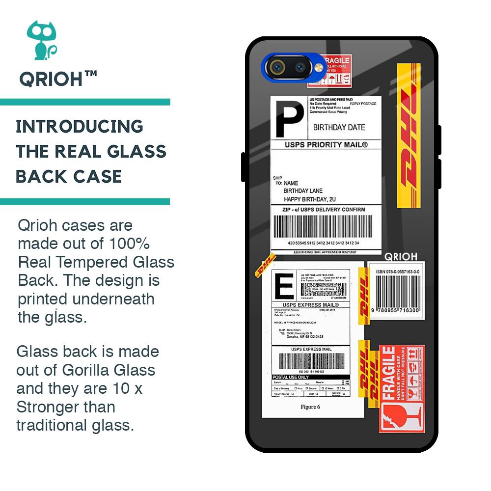 Cool Barcode Label Glass case For Realme C2