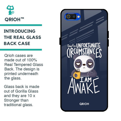 Struggling Panda Glass Case for Realme C2