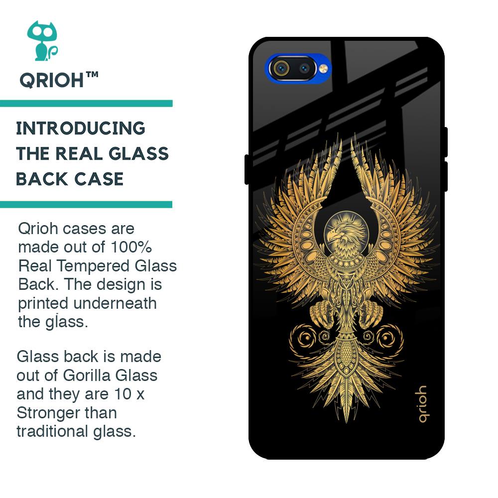 Mythical Phoenix Art Glass Case for Realme C2