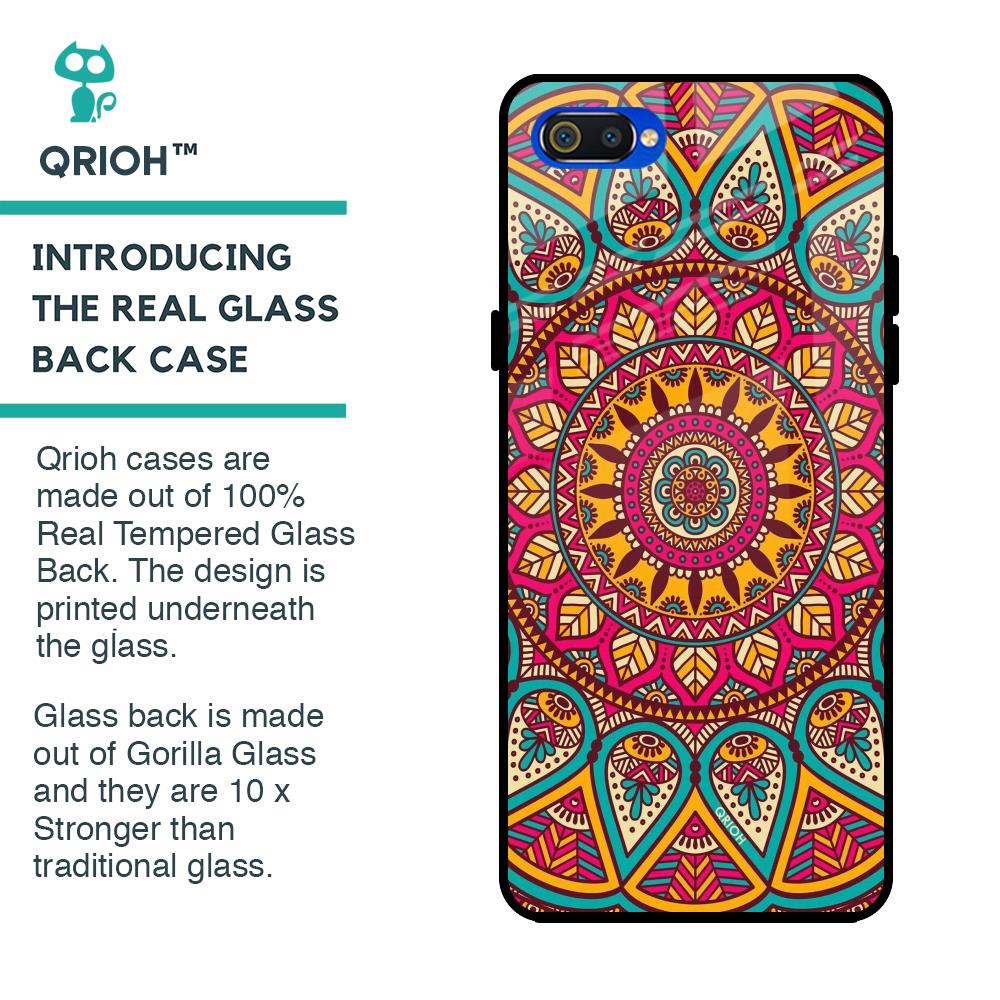 Elegant Mandala Glass Case for Realme C2