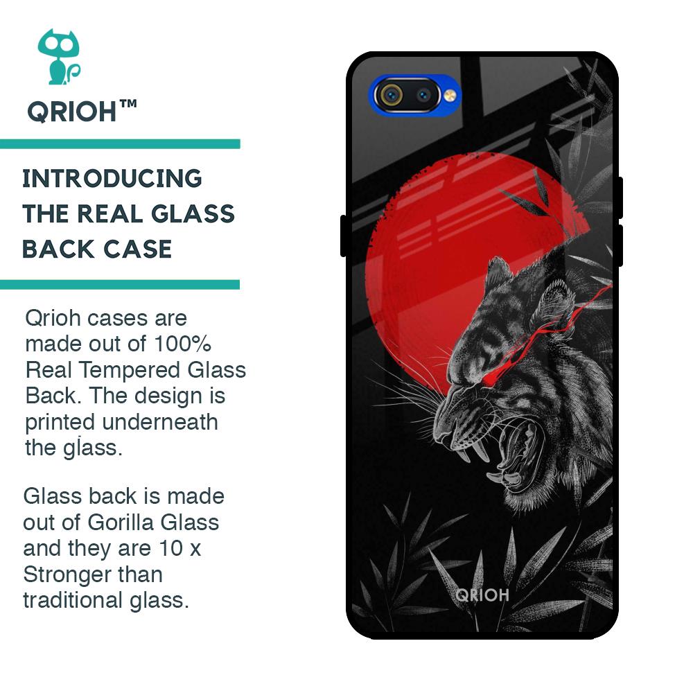 Red Moon Tiger Glass Case for Realme C2