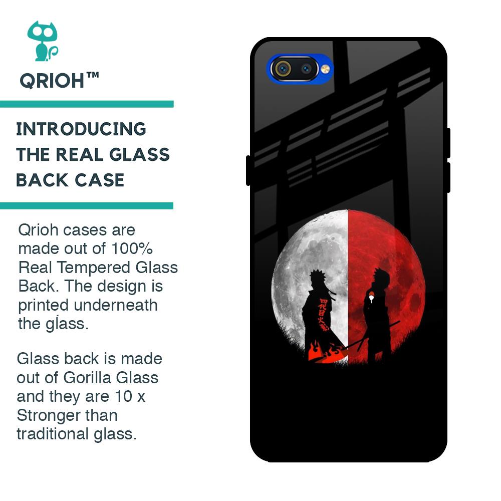 Anime Red Moon Glass Case for Realme C2