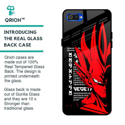 Red Vegeta Glass Case for Realme C2