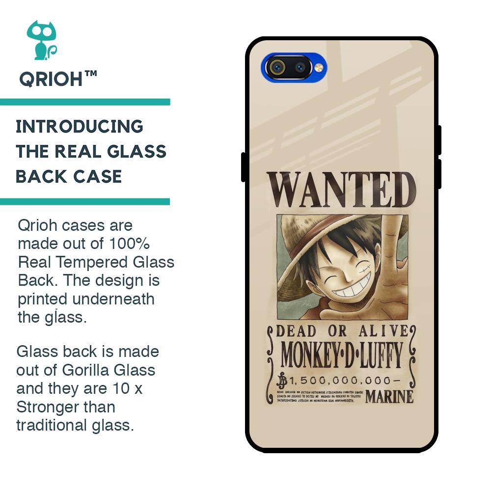 Luffy Wanted Glass Case for Realme C2