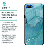 Blue Golden Glitter Glass Case for Realme C2