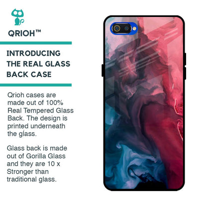 Blue & Red Smoke Glass Case for Realme C2