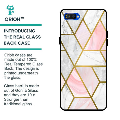 Geometrical Marble Glass Case for Realme C2