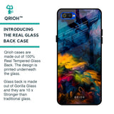 Multicolor Oil Painting Glass Case for Realme C2