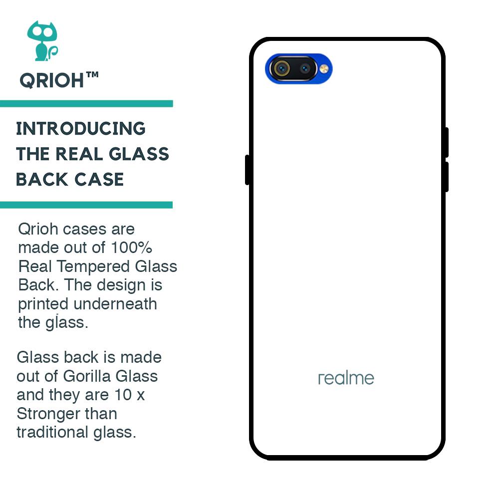 Arctic White Glass Case for Realme C2