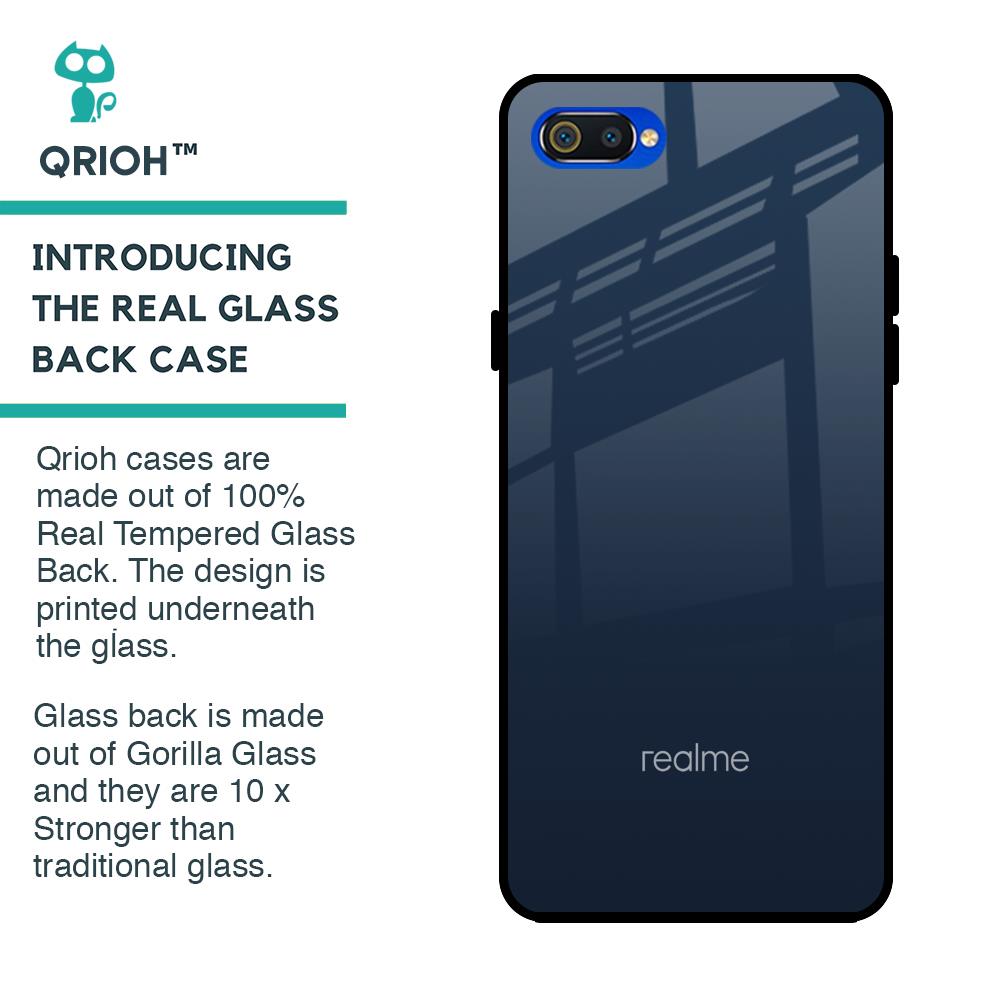 Overshadow Blue Glass Case For Realme C2